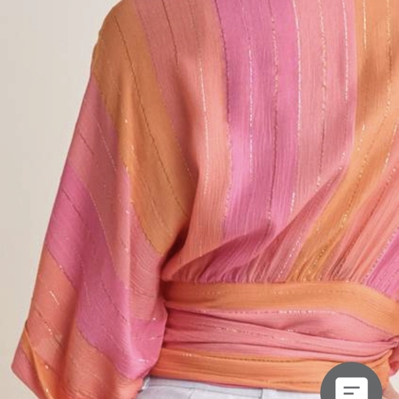 Venus Ombre Stripe Wrap Top - Picture 2 of 8